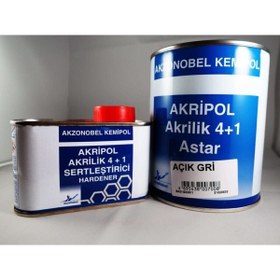 Resim AKZO NOBEL Akzonobel Akripol Akrilik 4 1 Astar 1 Lt Sertleştirici 250 ml Set 