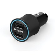 Resim DLP2553 2 Usb Çıkışlı Siyah Araç İçi Şarj Cihazı Philips