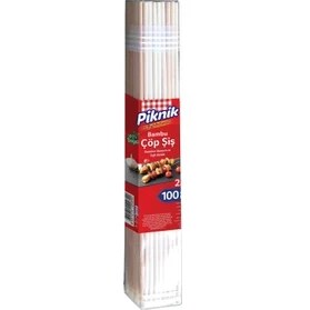 Resim Asseds Store Piknik Ağaç Bambu Çöp Şiş 25 CM-100'LÜ 113-P 
