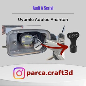 Resim ParçaCraft 3D Audi A Serisi Uyumlu AdBlue Tank Kapağı Anahtarı 