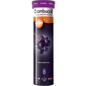 Resim SAMBUCOL Plus Kara Mürver + C Vitamini Çinko Efervesan 15 Tablet 