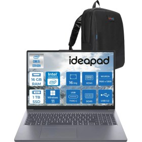 Resim Lenovo Ideapad Slim 3 16IRH10 Intel Core I5 13420H 16GB 1tb SSD Windows 11 Home 16" Wuxga (1920X1200) IPS 300NITS Taşınabilir Bilgisayar 83K2001UTRH02 + Zetta Çanta 