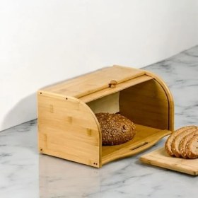 Resim Mcreative Bambu Lüks Panjur Kapaklı Büyük Ekmek Dolabı, Bambu Ekmek Kutusu Ekmek Dolabı, Ekmek Sepeti Sandığı, Ekmeklik, Çok Amaçlı Bambu Kutu 