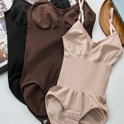 Resim 2 Adet Kadınlar İçin Dikişsiz Şekillendirici Bodysuit - Doğum Sonrası Karın Kontrolü, & Fitness - Nefes Alabilen Kumaş, Makinede Yıkanabilir, Dolgusuz, Düz Renk (Kahverengi/Siyah), Karın Kontrollü Şekillendirici Giysi, Postnatal Giyim, Şık Tasarım, Dayanıklı Yapı 