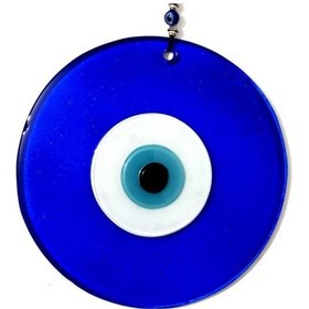 Resim Mavi Renk 16 Santimetre El Yapımı Nazar Boncuğu Duvar Süsü 02-10mm 5yards 