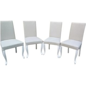 Resim Bengimobilya Sandalye Giydirme Terletmez Keten Kumaş Kayın Torna Aslan Ayak P 