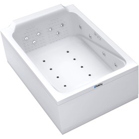 Resim 2 Kişilik Küvet | Jakuzi | Kalender | 180x120 | Mod - 120x180 / Siyah / 2 Kişilik 