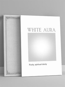 Resim Postermanya White Aura Soul, Beyaz Aura Manifest, Olumlama, Mantra, Spiritüel, Meditasyon Kanvas Tablo - Tuval 