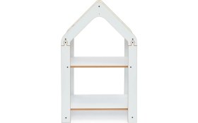 Resim Minera Bebek/Çocuk Odası Ahşap Çok Amaçlı Raf, Oyuncak Toplama, Kitaplık - 2 Raflı Beyaz 