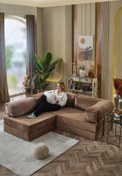 Resim Dekoport Relax Sofa Köşe Takımı Fitilli Kadife, Yıkanabilir, Silinebilir, Pratik Yer Yatağı, 50 Dns Bondex 