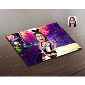 Resim Kişiye Özel Tavşan Kız Karikatürlü Ahşap Puzzle-1 