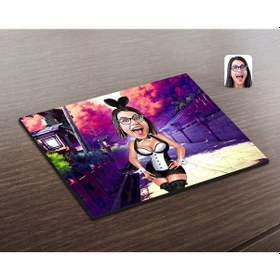 Resim Kişiye Özel Tavşan Kız Karikatürlü Ahşap Puzzle-1 
