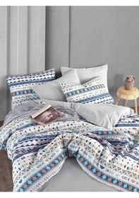 Resim Mystory Home Lastikli Çarşaflı Çift Kişilik Nevresim Takımı Diamente 