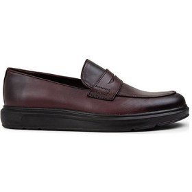 Resim Deery Hakiki Deri Bordo Comfort Erkek Loafer - 01839mbrdp04 Bordo 