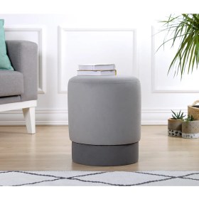 Resim Lorence Home Ropp Puf - Gri 