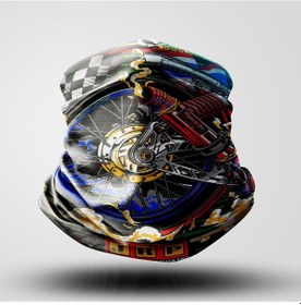 Resim Buff Maske Bandana Retro - Motosiklet Atv Bisiklet 