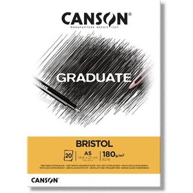 Resim Canson Graduate Bristol Defteri Blok 180 G A5 20 Sayfa 