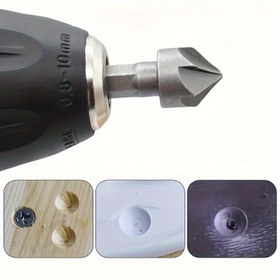Resim 3-Lü Hex Şaft Çekirdek Delme Uçları, Dayanıklı Metal Çentik Delme Uçları, Ağaç İşleme Delik Açıcı, Hexagonal Kolu Çekirdek Freze Kesici, Ağaç İşleme için Rahat Çivileme Aracı 