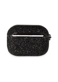 Resim Apple Uyumlu AirPods 3 3.nesil Spell Simli Kılıf - Siyah Düz Renkli 