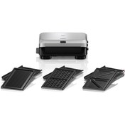 Resim Braun Snack Maker 5 SM5038 Sandviç, Waffle ve Tost Makinesi Silver 