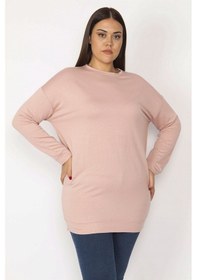 Resim Şans Kadın Pembe Bisiklet Yakalı Uzun Kollu Viskon Bluz 65n29997-pembe Pembe 