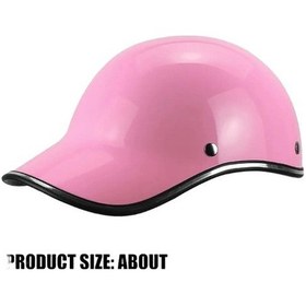 Resim Motosiklet Yarım Kask Beyzbol Şapkası Evrensel Erkek Kadın Kask Yetişkin Elektrikli Bisiklet Kaskları Bisiklet Klasik Scooter Kaskları Renk: Pembe Gqumn2 Renkli 