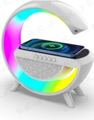 Resim HM2307 Kablosuz Şarj RGB Led Bluetooth Hoparlör Dijital Saat Alarm Radyo Newface