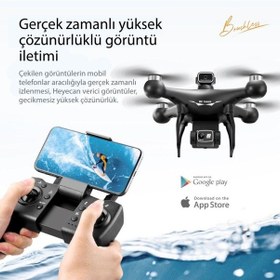 Resim Piha S116 Max Drone Fırçasız Motor 2 Batarya ile 30 Dakika Uçuş 1080P HD Çift Kamera Engelden Kaçınma 