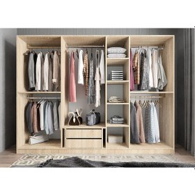 Resim Harika 7 Kapaklı Dolap Gardırop MB 