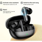 Resim Treasures T88 Siyah Awei T88 Anc Kablosuz Kulaklık Bluetooth 5.3 4 Mikrofonlu Gürültü Önleyici Enc Kulak İçi Handfree Kulaklıklar 