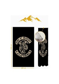 Resim Parlak Saten Mikro Kumaş Çift Kanat Fon Perde Takımı Prd0022 Renkli 