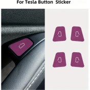 Resim Hightower Tesla Model 3 Y 2017 2024 Kapı Düğme Sticker Mor 