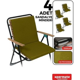 Resim Xpermate 4'lü Arkalıklı Sandalye Minderi Fermuarlı 40x40 Turkuaz 