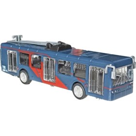Resim PopŞeker PopŞeker Oyuncak Metal Otobüs, Işıklı, Müzikli Çek-Bırak Özellikli Metal Otobüs 17 cm 