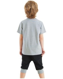 Resim Denokids Rakun Erkek Çocuk T-shirt Kapri Şort Takım Çok Renkli 