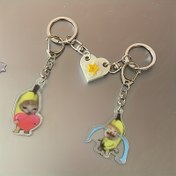 Resim 2D Düz, 2 Adet Y2K Muz Kedi Anahtarlık - Sevimli Karikatür Akrilik Anahtarlık, Oyunbaz Kedi ve Sarılan Kedi Tasarımlı, Dayanıklı Metal Halka & Yıldız Charm - Kedi Severler İçin Mükemmel Çift Hediyesi, Kedi Aksesuarları, Günlük Kullanım, Hayvan Temalı, Kawaii Koleksiyoncular için, 2D Düz 