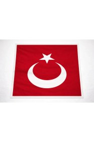 Resim Osmanlı Triko Türkiye Bebek Battaniyesi-Ay Yıldız Battaniye-Kırmızı Beyaz Battaniye- 