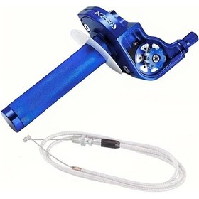 Resim Oldfriend Mavi 22mm Cnc Alüminyum Motor Gaz Kumanda Kolü - Klx Cr Crf Exc Xr Ttr Cb Ssr Atv Dirt Pit Bisikletleri İçin 