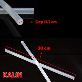 Resim Nzb 10 Adet Kalın Mum Silikon 11.2 mm Çubuk Sıcak Silikon Hobi Süs Hediyelik Eşya Maket Yapıştırma 