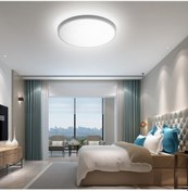 Resim Opulentliving Gömme Tavan Lambası Led 24w 2520lm Yuvarlak Beyaz Işık 6500k Mutfak/yatak Odası/koridor Beyaz 