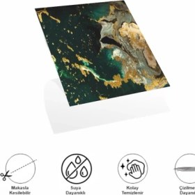 Resim MCM Group Decohandy Pvc Yapışkanlı Yer Karosu 30X30CM 4'lü Paket - Green Edition 0,36M2 