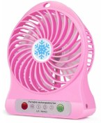 Resim NKŞTİCARET Masaüstü Şarj Edilebilir Pilli Fan Vantilatör Kademeli Usb Girişli Pembe 