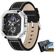 Resim Hanyang Gümüş Siyah Saatler Erkek 2022 Lıge Kare Kuvars Kol Saati Erkekler Için Spor Chronograph Saat Erkek Rahat Yaratıcı Hollow Izle Montre Homme (Yurt Dışından) 