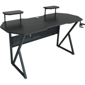 Resim Özel Tasarım Oyuncu Masası 150 cm Bardaklık ve Kulaklık Tutucu Hediye 