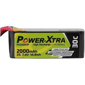 Resim Power-xtra 7.4v 2000mah 2s Lipo Pil - Lipo Batarya 30c 