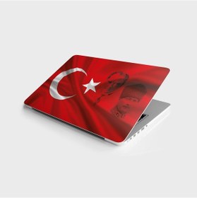 Resim Laptop Sticker Bilgisayar Notebook Pc Kaplama Etiketi Türk Bayrağ 