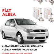 Resim ALBEA 2002-2012 ARASI ÖN UZUN-KISA 4 LÜ FAR AMPÜLÜ TAKIMI BOSCH 