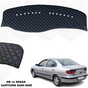 Resim Point Megane 1 Uyumlu Göğüs Halısı Hb-Sedan Suni Deri 1.Kalite Siyah 