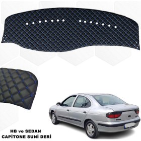 Resim Point Megane 1 Uyumlu Göğüs Halısı Hb-Sedan Suni Deri 1.Kalite Siyah 