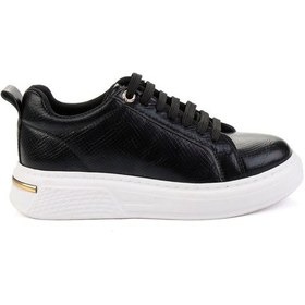 Resim Bambi Siyah Beyaz Kadın Sneaker K01377024107 Siyah 